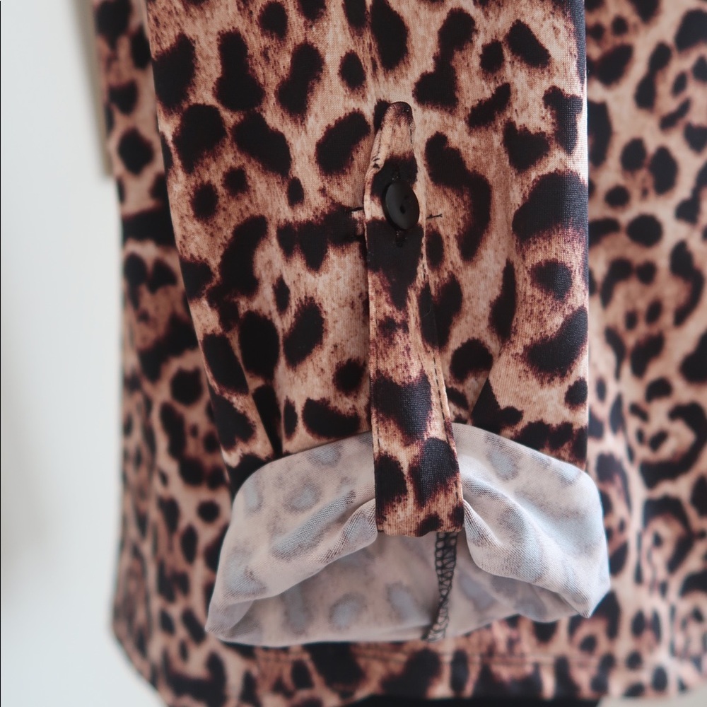 Women’s Long Sleeve Leopard Shirt - Picture 2 of 8